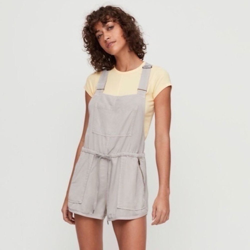 Wilfred Light Gray Women's bohemian summer‎ Denim Overalls 100% Lyocell size S